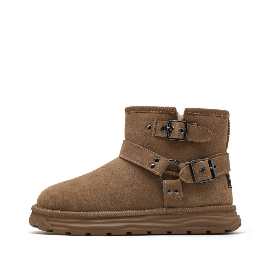 CUCS Cow Suede Thermal Slip Resistant Thermal Slip Resistant Short Snow Boots Men's