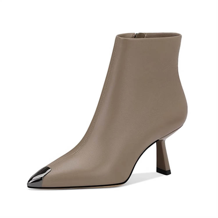 JESSICA SOPHIA Sheepskin Ankle Boots 6.5cm Women's