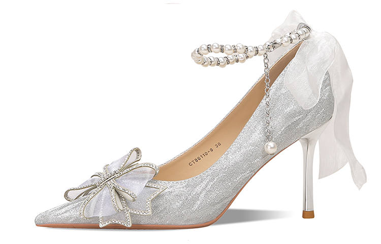 Ainer-cat Ainer cat Confessions Collection LOVE Sweet Love High Heels 8cm Women's Silver