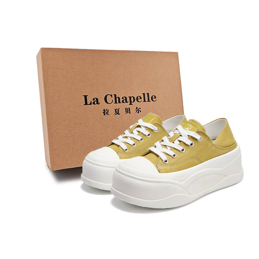 La Chapelle Cushioning, Slip Resistant, And Abrasion Resistant Low Top Casual Shoes Women's Yellow
