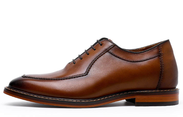 Desai Top Grain Cow Leather Dress Shoes Men's Brown