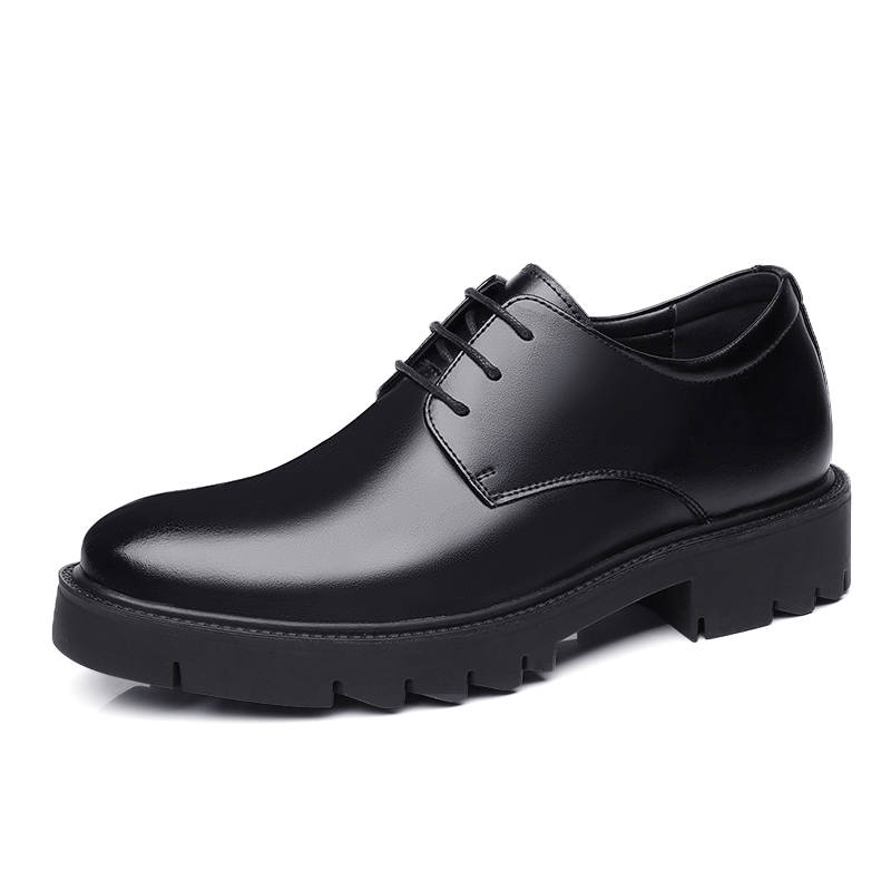 CITONGXIANSHENG Cow Split Leather Casual Shoes Men's Black