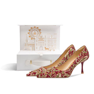 VVKI High Heels Women's Burgundy Box