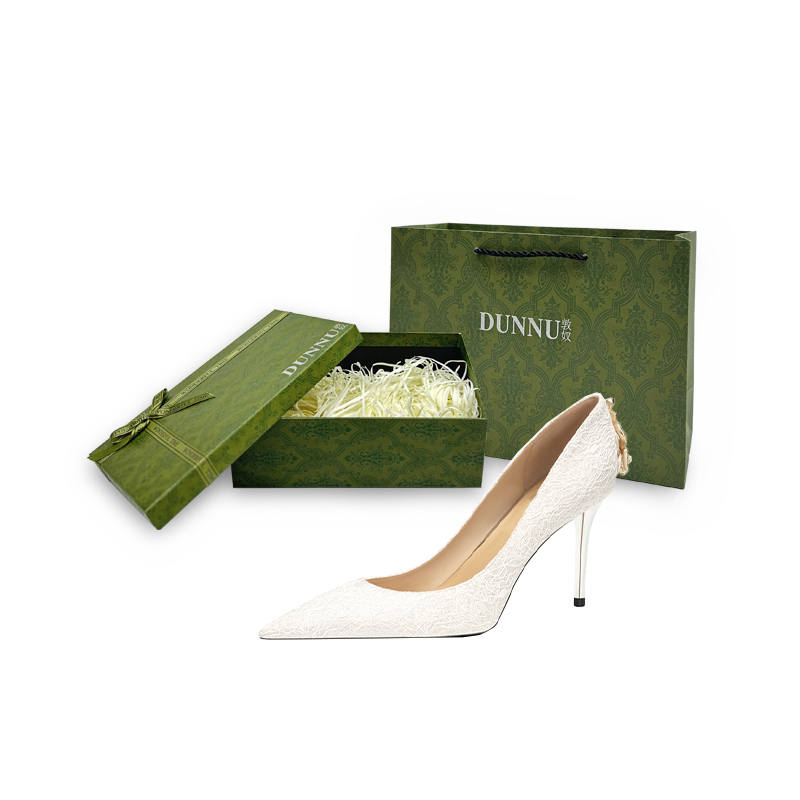 DUNNU Leather Slim Heel High Heels Women's Box Included
