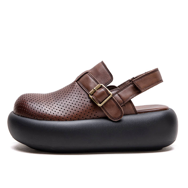 JIEZHOU Top Grain Cow Leather Casual Shoes Women's