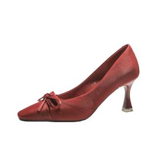 CZRSK Slim Heel High Heels Women's Ecru