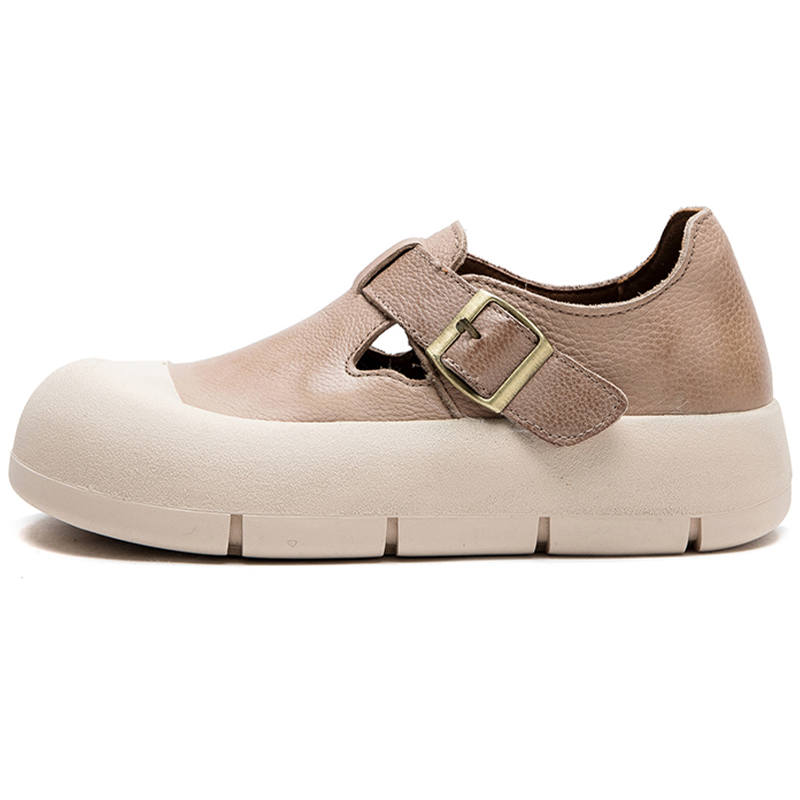 JIEZHOU Leather Casual Shoes Women's