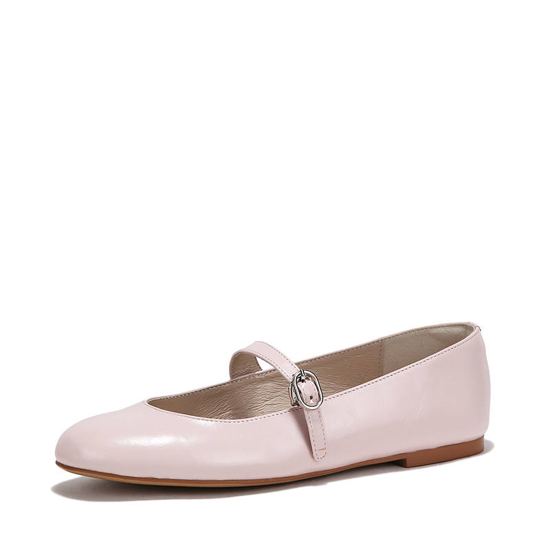 Brut Ros′e Cow Leather Mary Jane Shoes 1CM Women's