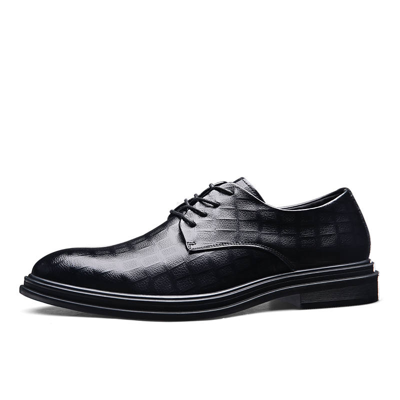 YILICHUANZHANG Cow Split Leather Casual Shoes Men's Black