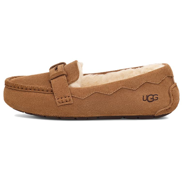 UGG UGG Cow Split Leather Casual Shoes Women's Chestnut