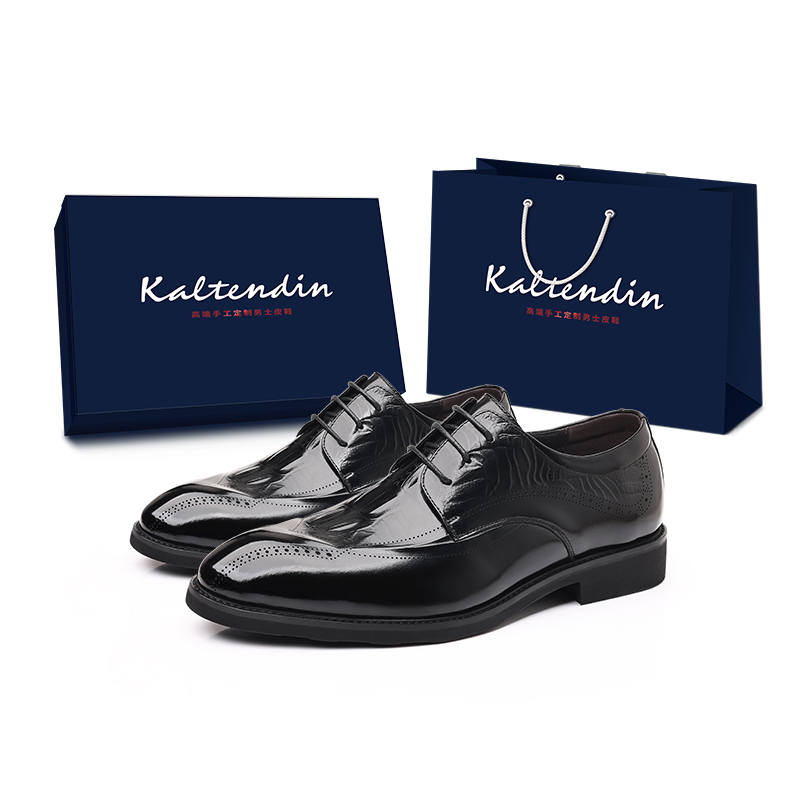 KALTENDIN Top Grain Cow Leather, Brogue Brogues, British Classic Dress Shoes Men's