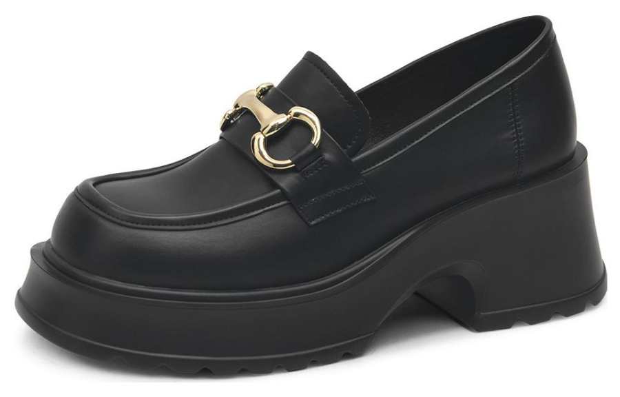 CAMEIDO Pu Platform Shoes Women's Black