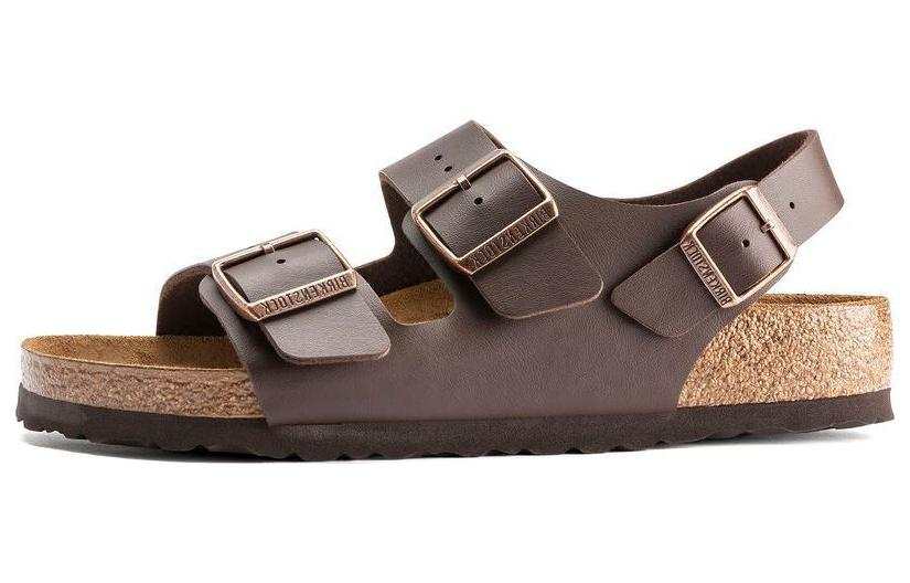 Birkenstock Pu Beach Sandals Unisex Dark Brown Regular