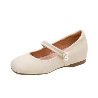 Pounise Mary Jane Shoes Women's Ecru