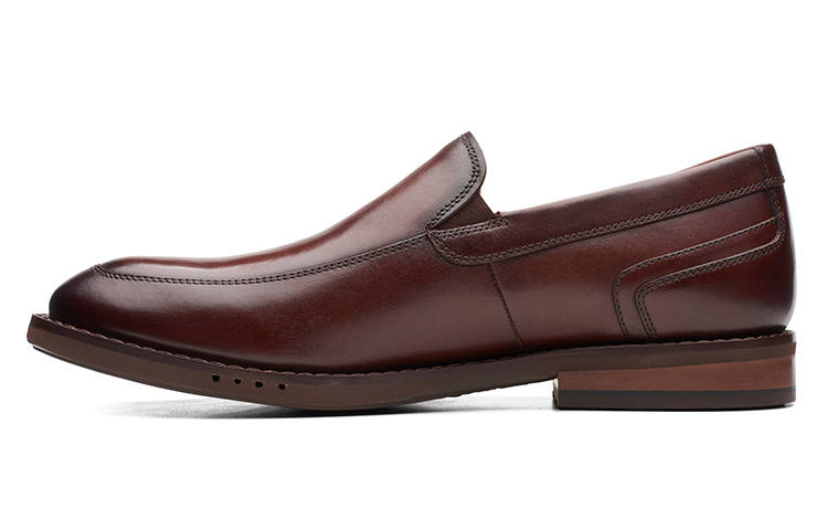 Clarks Casual Leather Shoes Men's Low Top Brown