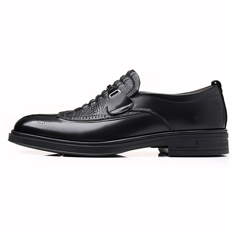 GZZ Men's Casual Shoes Men's Low Top Black/Brown