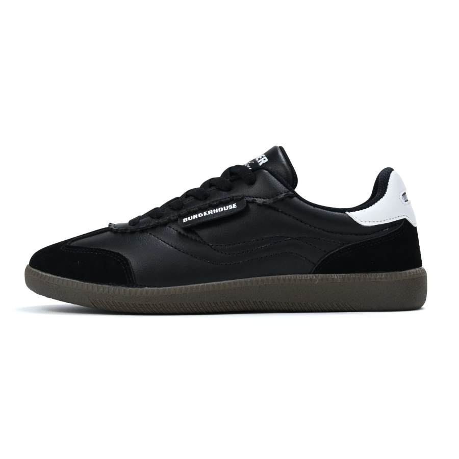 BURGERHOUSE Abrasion Resistant Slip Resistant Low top German Army Trainers Unisex Black White