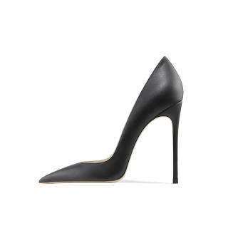 Ganxiaojie Microfiber Leather High Heels Women's Black