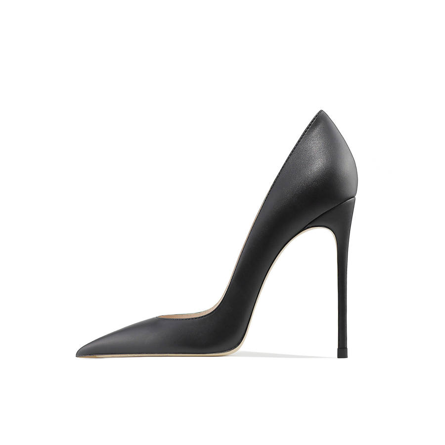 Ganxiaojie Microfiber Leather High Heels Women's Black