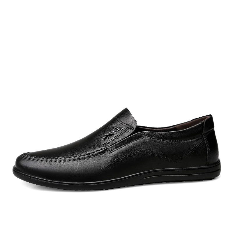 YINGLUNQISHI Top Grain Cow Leather Gommino Loafers Men's