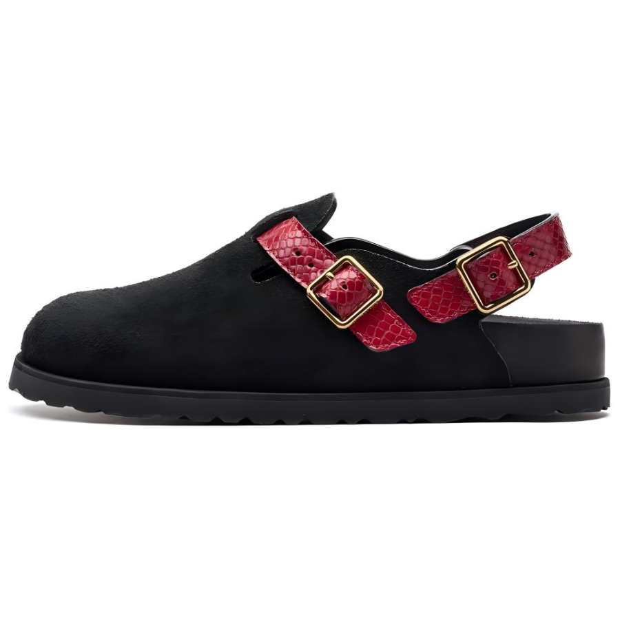 Birkenstock Snakeskin effect Buckle Mules