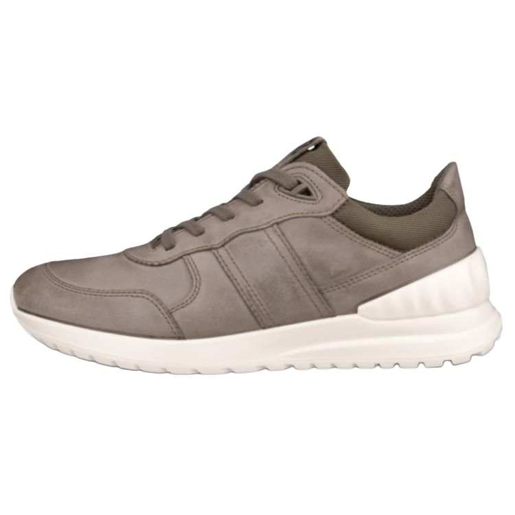 Ecco Astir Lite Leather Abrasion Resistant Low top Casual Shoes Men's Gray Brown