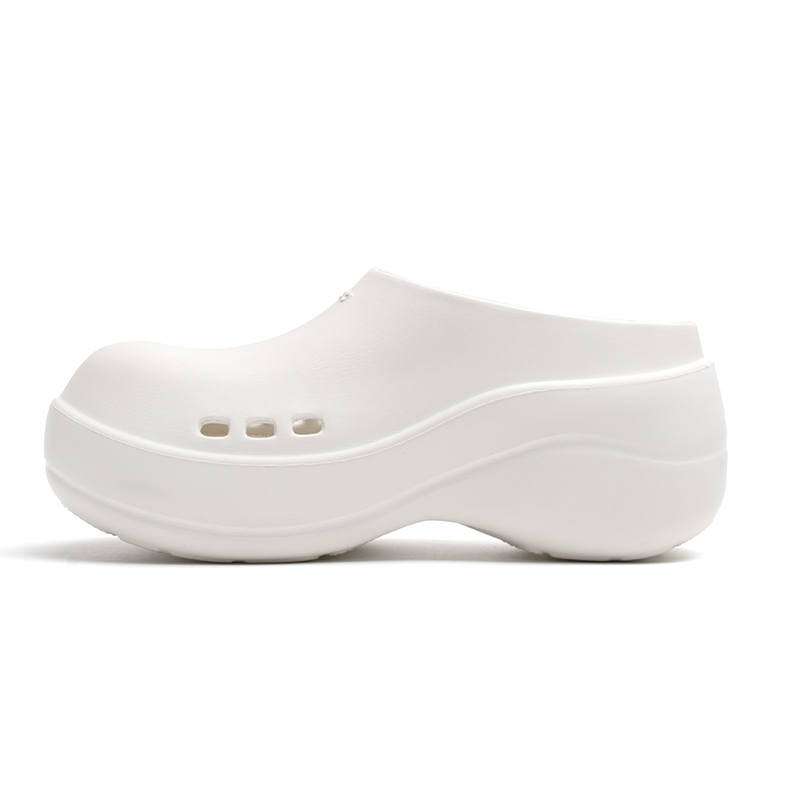 Mule Donkey Slip Resistant Closed Toe Slippers Unisex White