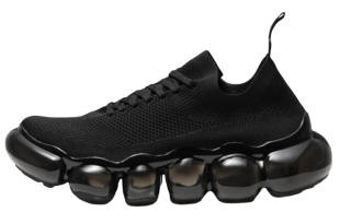Grounds Fabric Platform Shoes Unisex Black