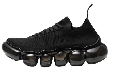 Grounds Fabric Platform Shoes Unisex Black