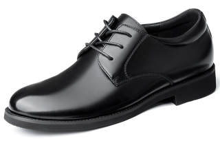 SULEGAO Cow Split Leather Dress Shoes Men's Black