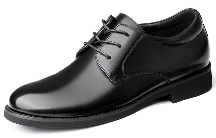 SULEGAO Cow Split Leather Dress Shoes Men's Black