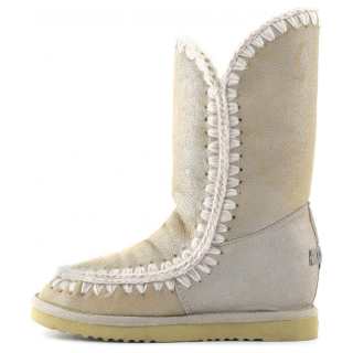 MOU Sheepskin Thermal Crew Snow Boots Women's Metal Stone
