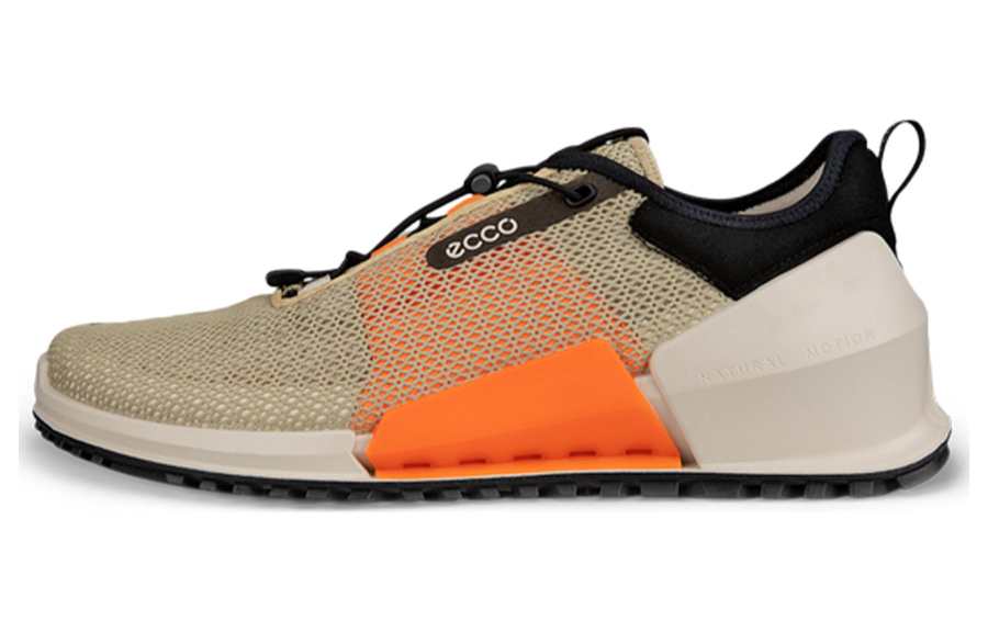 Ecco Ecco Fabric Low top Casual Shoes Men's Gray Orange