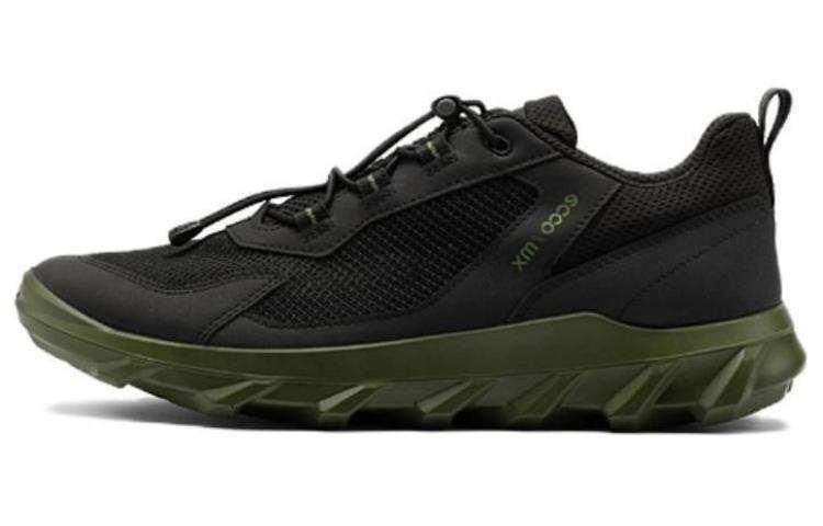 Ecco Abrasion Resistant Low top Casual Shoes Men's Black Green