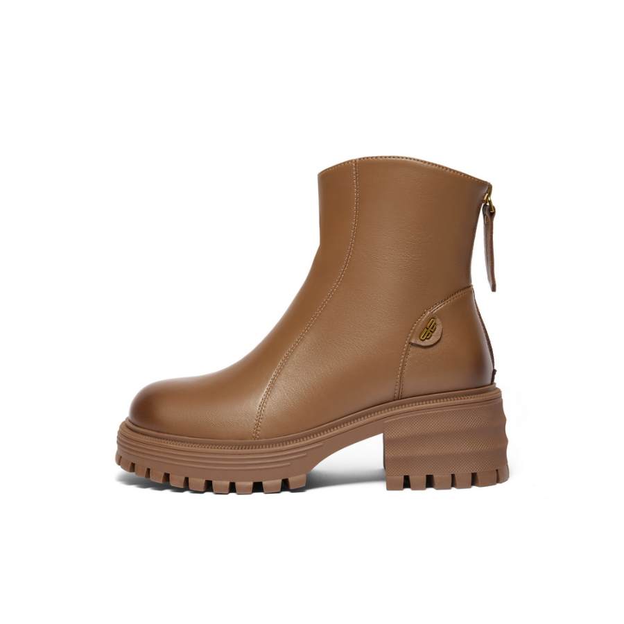 BELLE Sheepskin Ankle Boots 6CM Women's Brown, Black