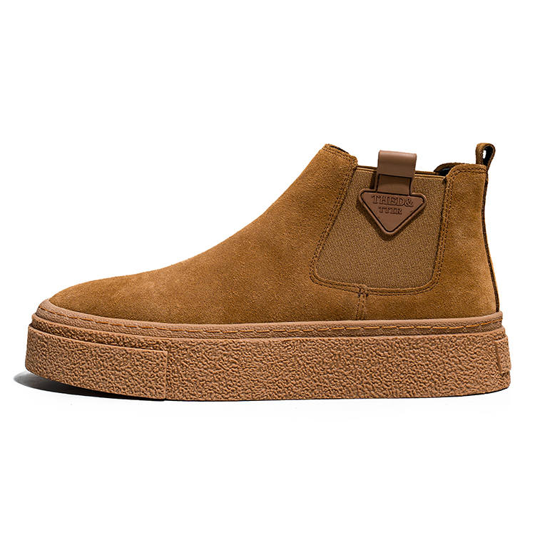 YEDANI Cow Suede Short Chelsea Boots Men's