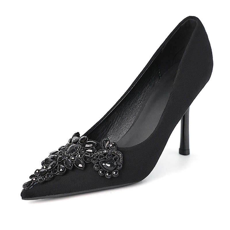 YAFEI XUANYU Slim Heel High Heels Women's Black