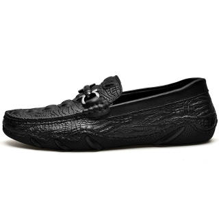 JIGONGYANG Cow Leather Casual Shoes Men's Black