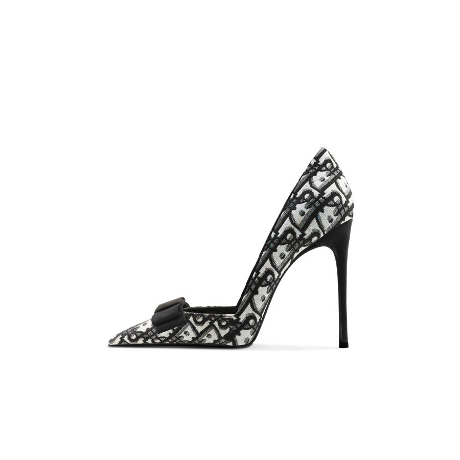 CHUYANG Suede Slim Heel High Heels Women's Black White