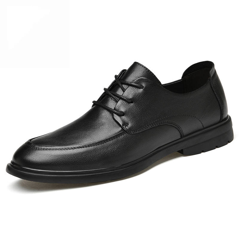 SENJIALUO Top Grain Cow Leather Casual Shoes Men's Black