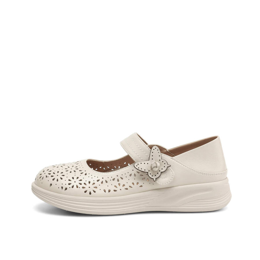 OCCAMAN Cow Leather Platform Mary Jane Shoes 3cm Women's