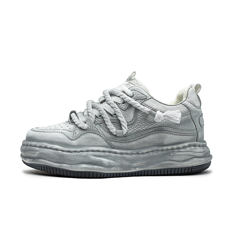 MPZY Abrasion Resistant Abrasion Resistant Low top Skateboard Shoes Unisex Distressed White