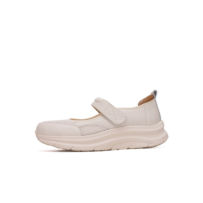 Martniel Cow Leather Mary Jane Shoes Women's Ecru