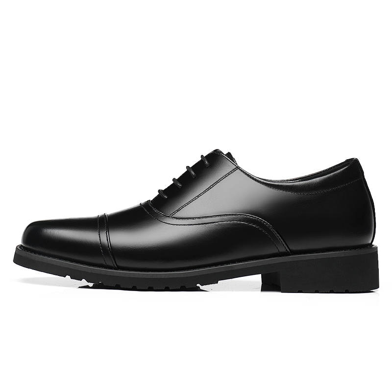 Shanpijiang Top Grain Cow Leather Dress Shoes Men's Black