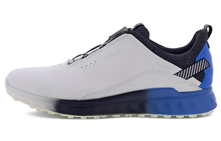 Ecco Ecco S Three Leather Low top Golf Shoes Men's White Blue