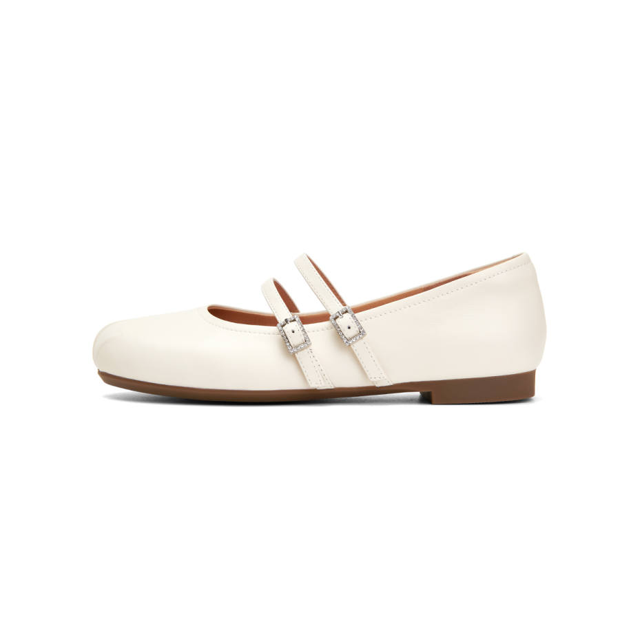 PT'SON Ballet Shoes Sheepskin Mary Jane Shoes Women's