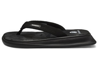 A BATHING APE x Havaianas Quiet Quick Dry Flip Flops Unisex Black