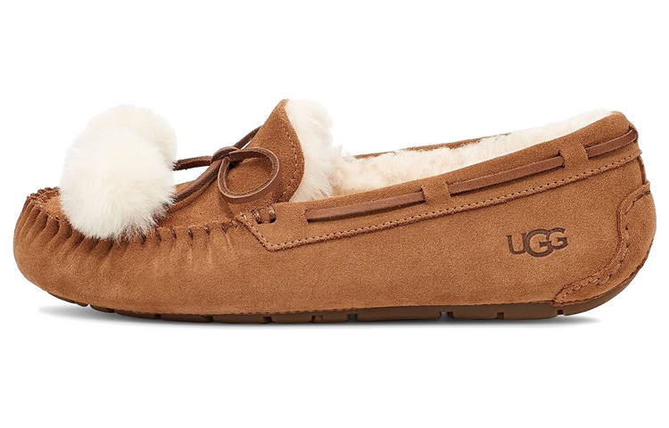 UGG UGG Dakota Bow Pom 'Chestnut' Women's