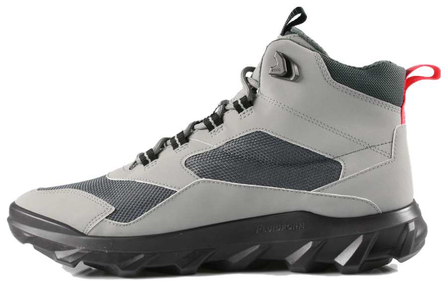 Ecco Ecco Leather High top Casual Shoes Men's Gray Black