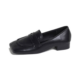 JIUXINGDAO Microfiber Leather Casual Shoes Women's Black